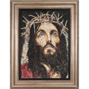 Jesus with crown of thornes Mosaic Art Gallery Rome