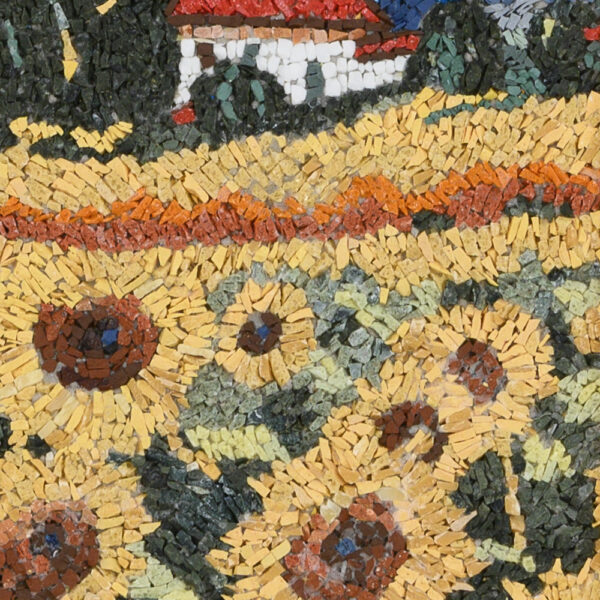 saint-peter-mosaic-Art-gallery-rome-Sunflowers-spt91-detail